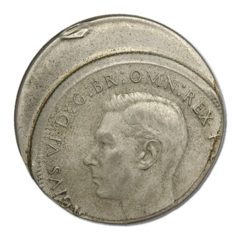 Australia 1946 Florin Error 25% Mistrike nEF RARE! - Image 2