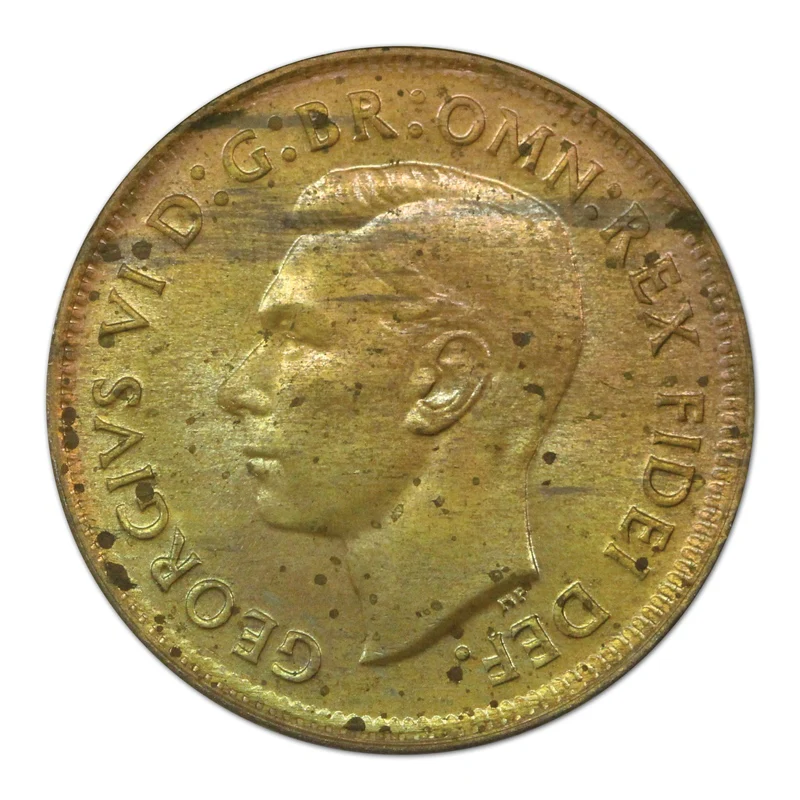 Australia 1951 Y. Halfpenny Lustrous Gem UNC - Image 3