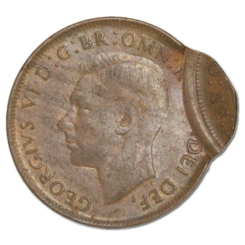 Australia 1951 Y. Perth Penny Error Double Struck Obverse - Image 2