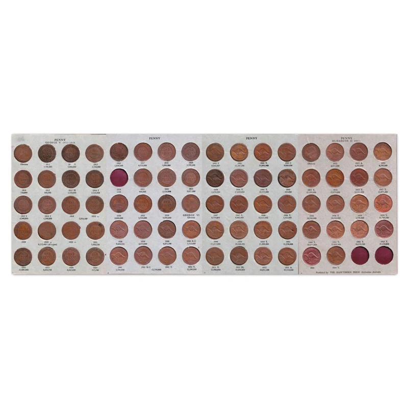 Australia 1911-1964 Penny Set - without 1930