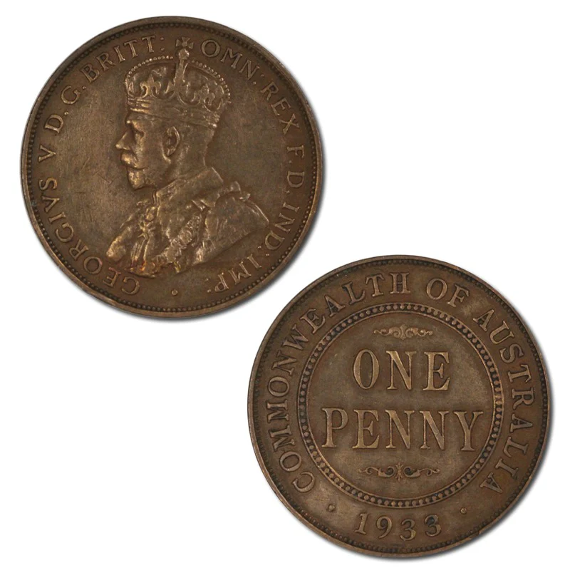 Australia 1933/2 Overdate Melbourne Penny - Image 3