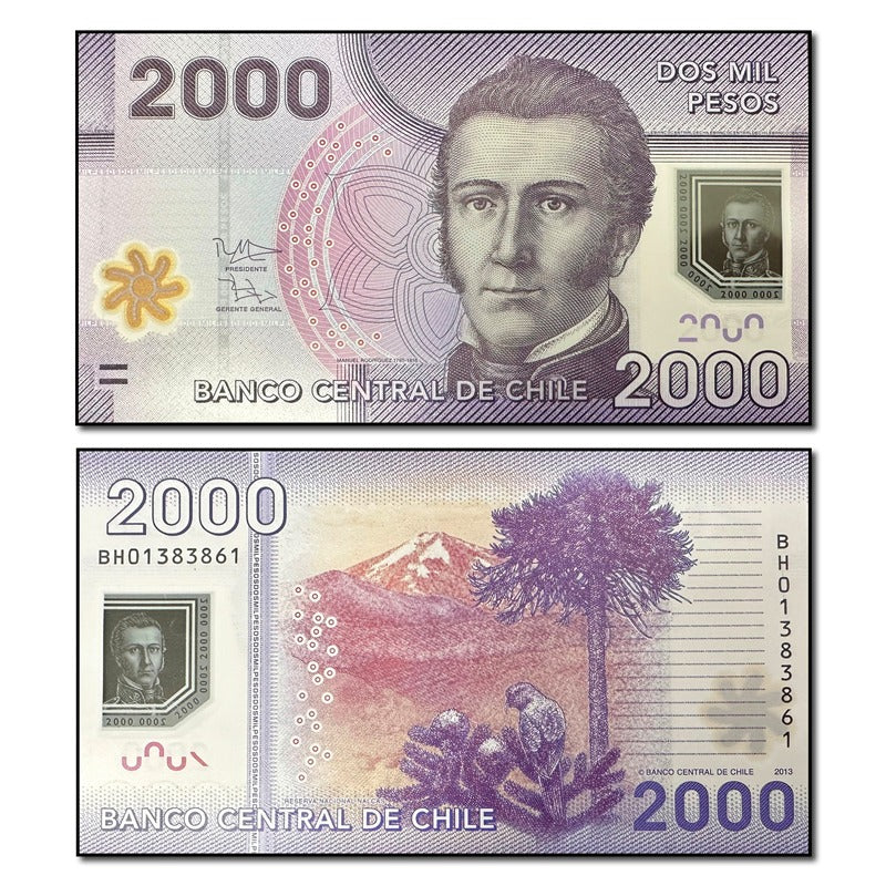 Chile 2009-2021 2000 Pesos P.162 CFU - Image 3