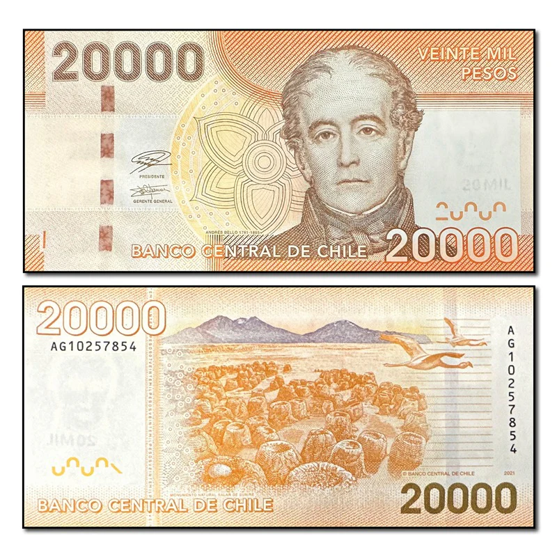 Chile 2021 20,000 Pesos P.165 CFU