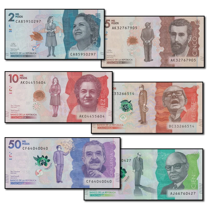 Colombia 2020-2022 Pesos Set of 6 CFU