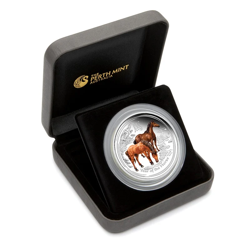 2014 Year of the Horse Coloured 2oz Silver - Image 5