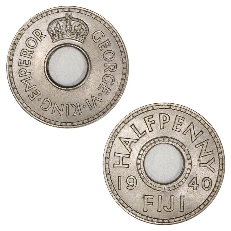 Fiji 1940 Halfpenny KM.14 Key Date Lustrous UNC - Image 2
