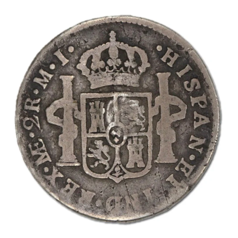 Great Britain (1797) $1/4 Counterstamp on Charles III 1787 2 Reales - Image 2