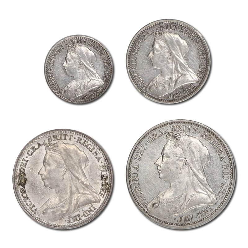 Great Britain 1893 Victoria Veiled Head Maundy Set - Image 2