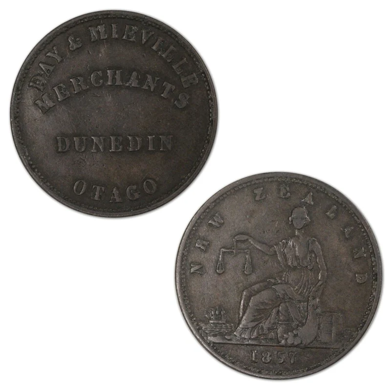 New Zealand 1857 Day & Mieville Penny Token A.98 - Image 4