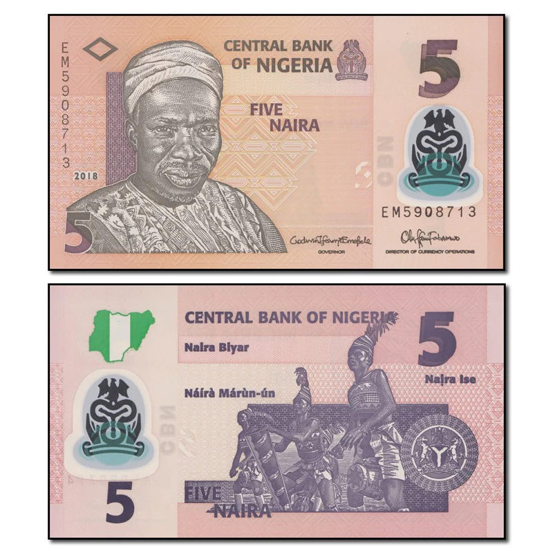 Nigeria 2009-2024 5 Naira P.38 CFU - Image 5