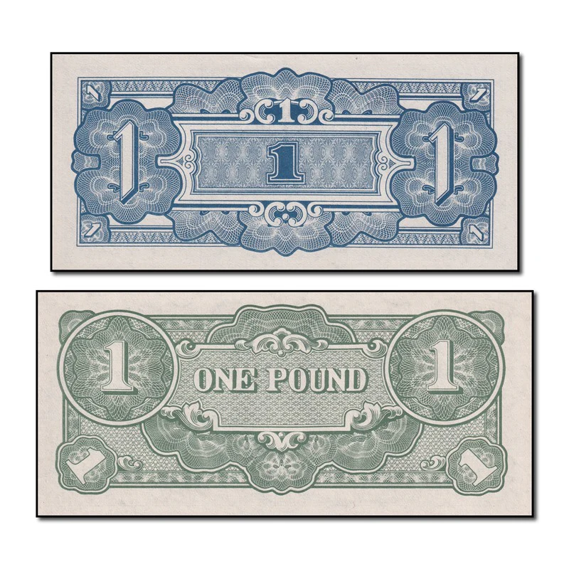 Oceania 1942 One Shilling & One Pound Pair CFU - Image 2