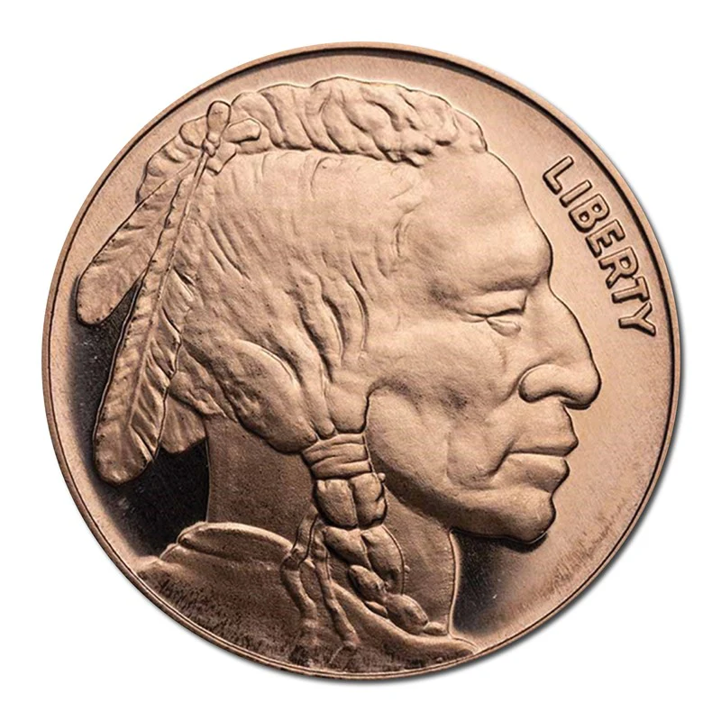 USA Buffalo 1oz Copper Round - Image 3